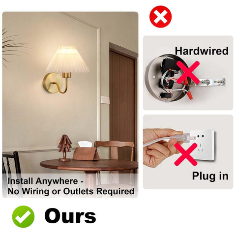Durable aluminum and plastic construction of ADISUN sconces