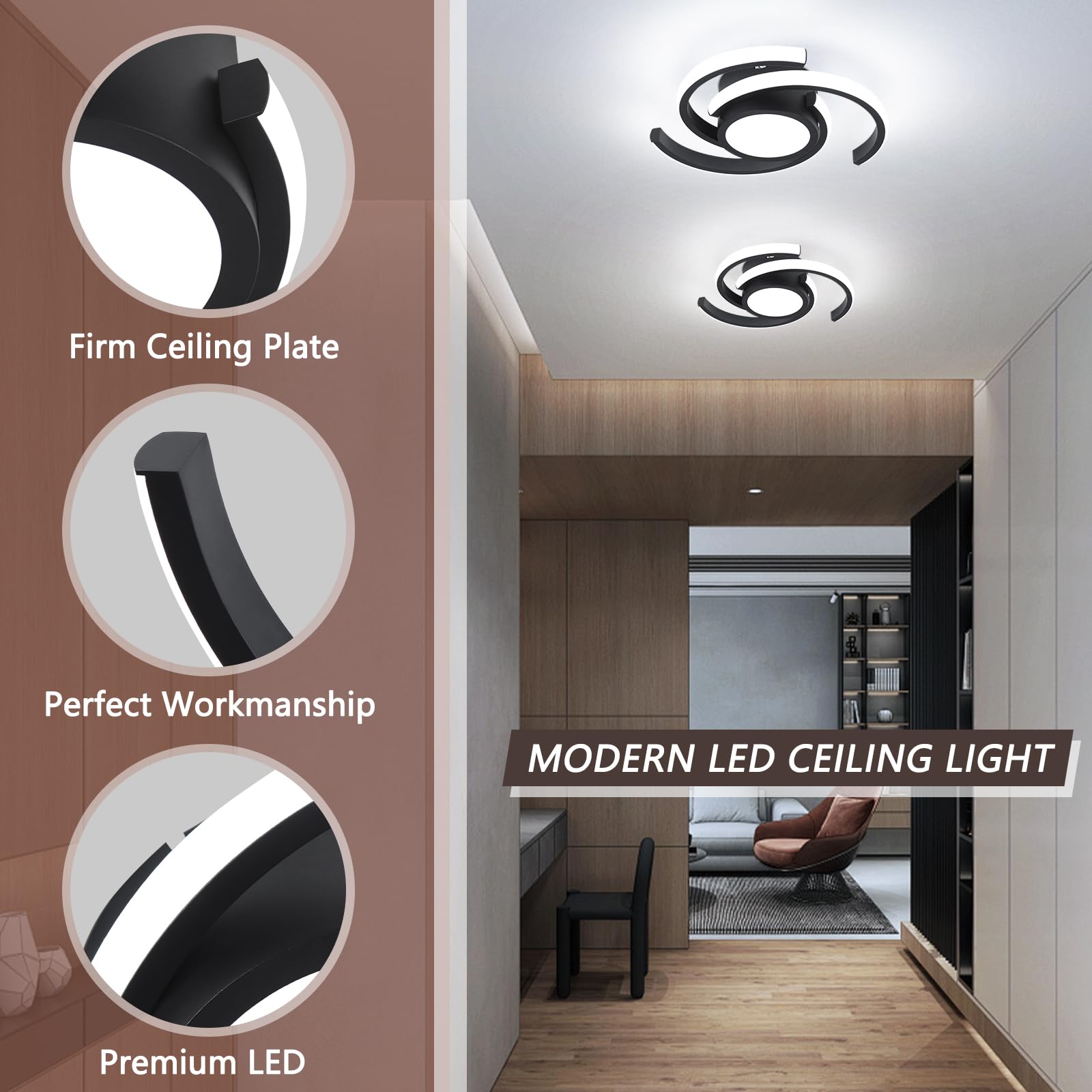 ADISUN ceiling light design with cool wind-inspired silhouette for modern interiors