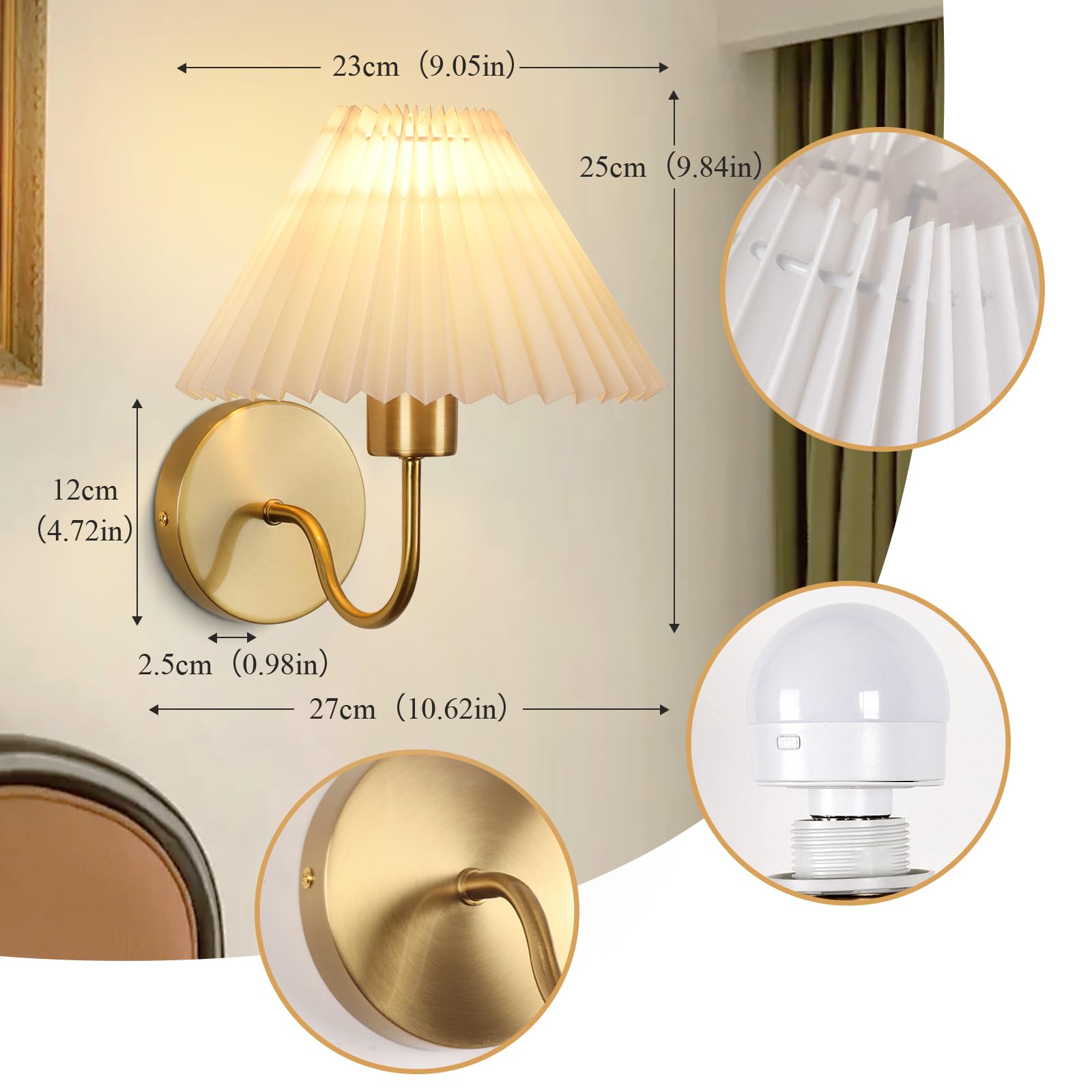 ADISUN wall sconces with remote control for easy lighting