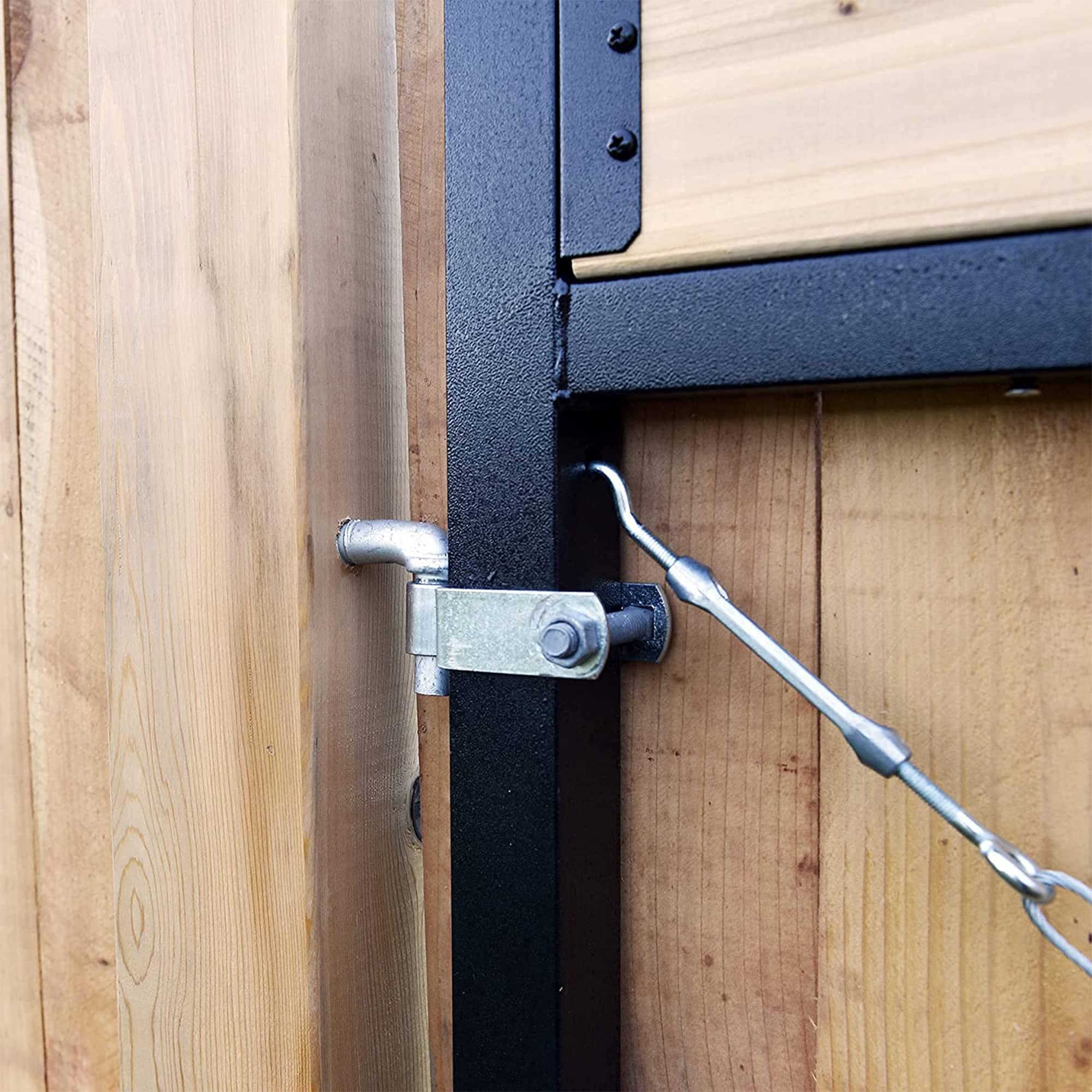 Adjust-A-Gate AG72LTP-ZR0110 anti-sag cable keeps gate aligned.