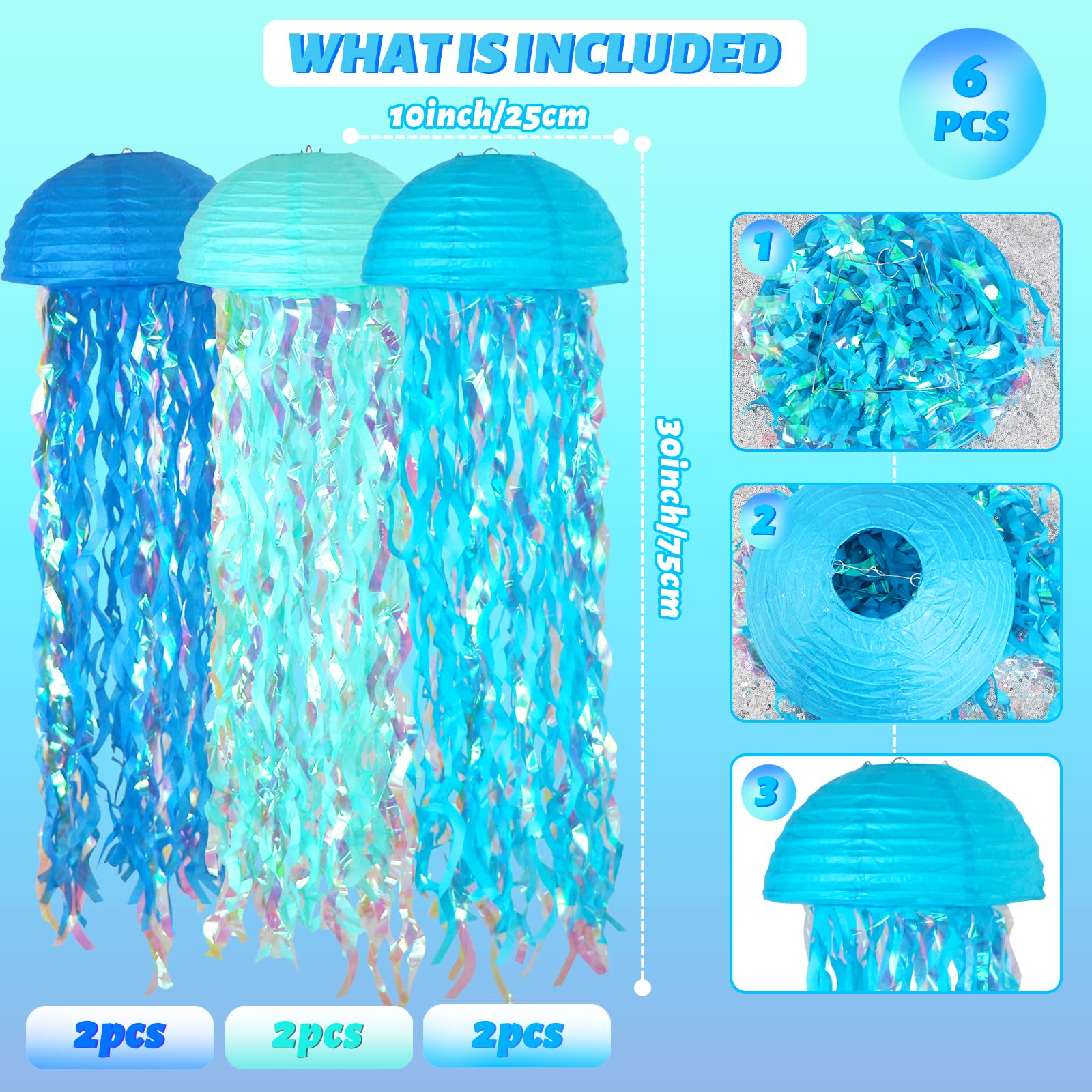 ADLKGG reusable ocean decor that stores flat for easy next-season use.