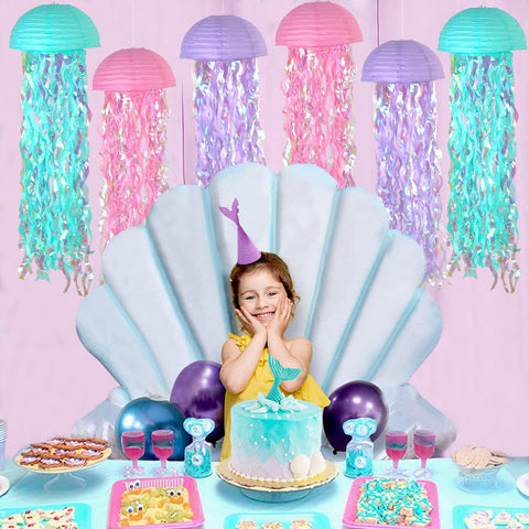 ADLKGG jellyfish lanterns purple create mermaid birthday ambiance