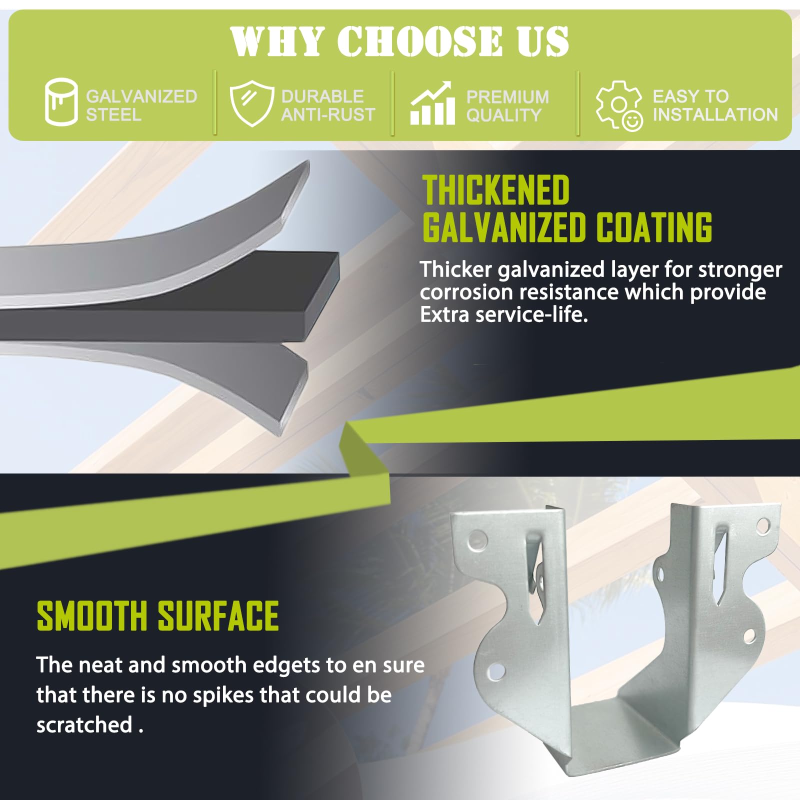 ADLMPW joist hanger for wood framing ideal for roofs, decks, floors and ceilings.