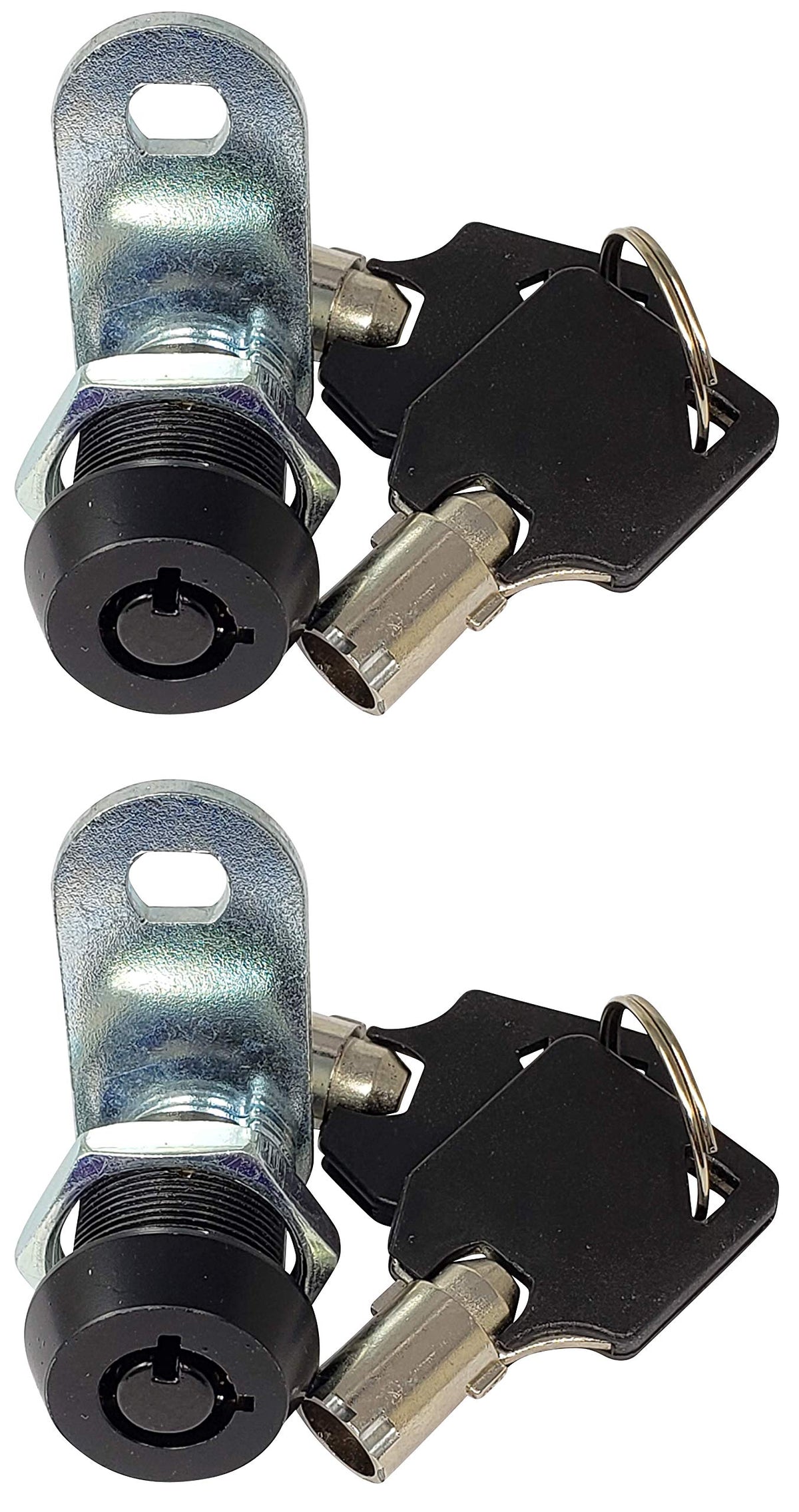 Admiral Locks tubular cam lock pack of 2 in black, compact security for RV compartments.