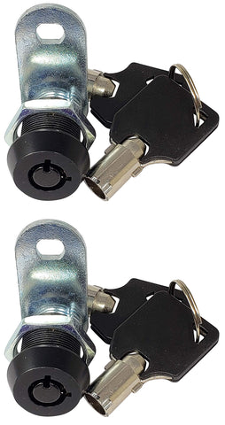 Admiral Locks tubular cam lock pack of 2 in black, compact security for RV compartments.