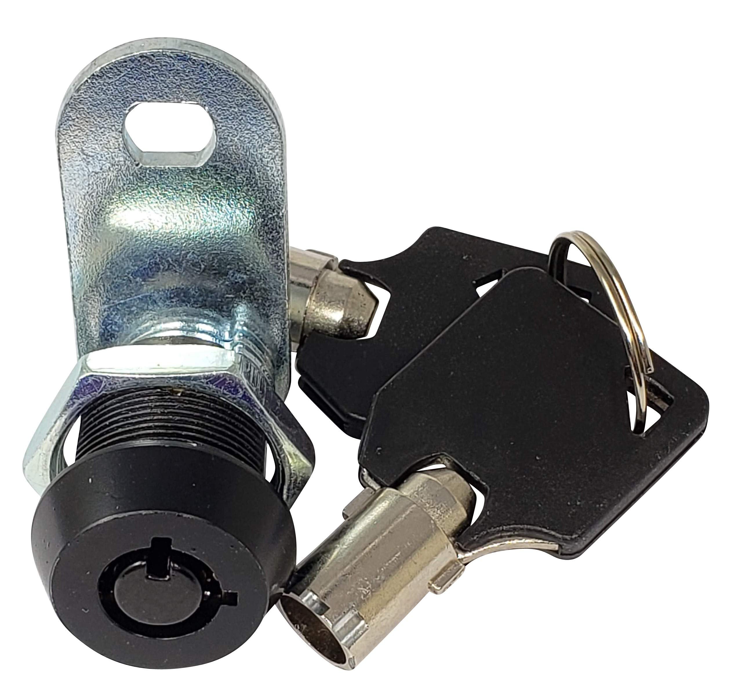 Admiral Locks tubular cam lock in RV cabinet use demonstrates compact, secure storage.