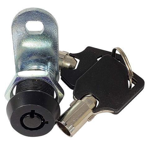 Admiral Locks tubular cam lock in RV cabinet use demonstrates compact, secure storage.