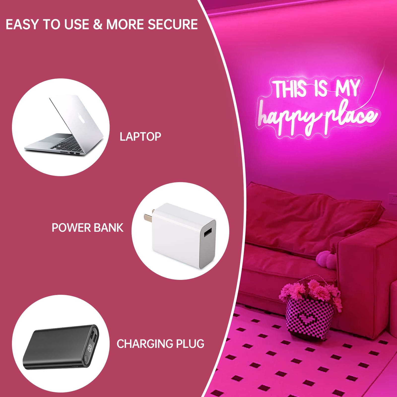 Adnkwolivt dimmable switch allows customizing brightness for mood lighting.