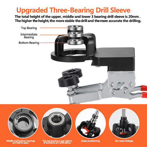 Adoles 35mm hinge jig with double clamp plates for stable alignment