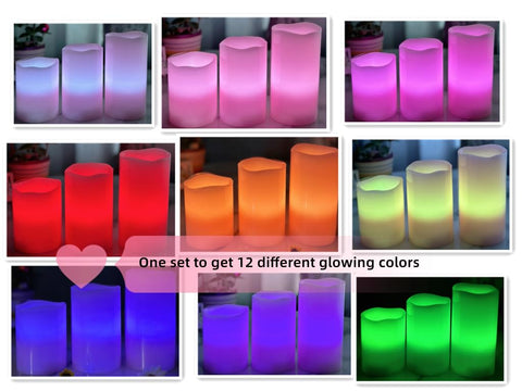 Adoria candles offering flicker and non-flicker modes for customization