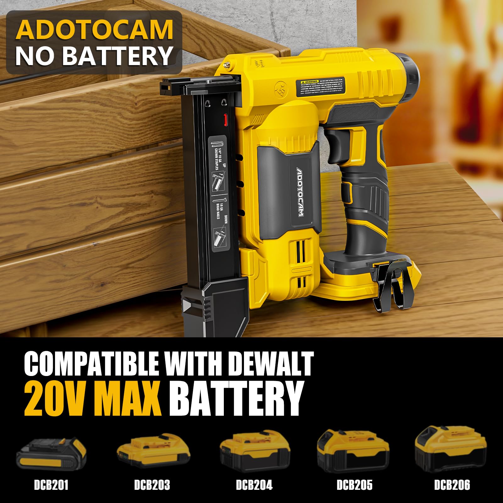 ADOTOCAM includes 1000 nails and 500 staples for immediate project start.