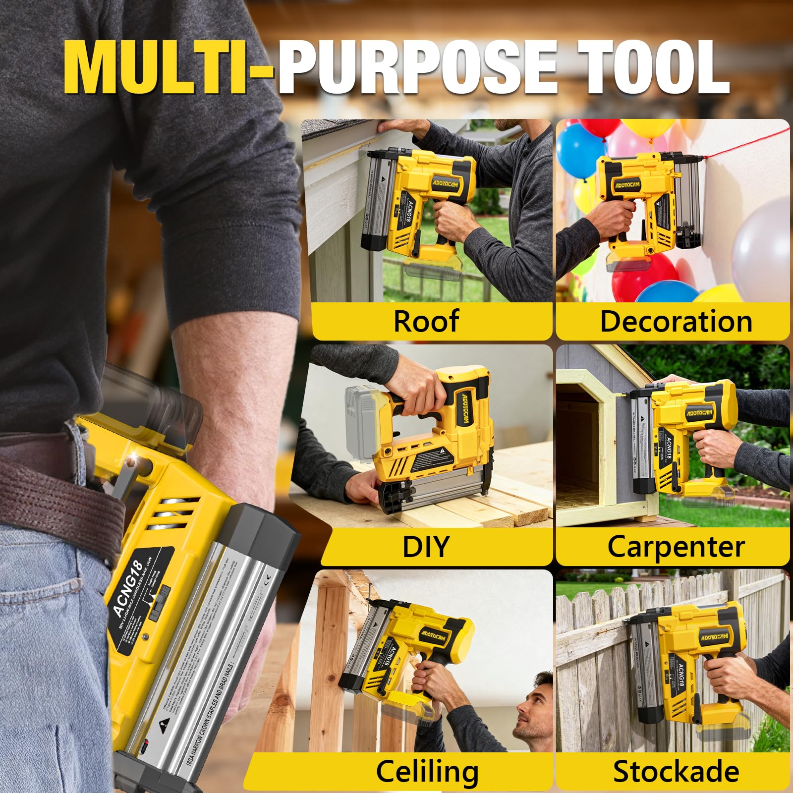 ADOTOCAM 700 nails and 300 staples kit for extended tasks with the tool.
