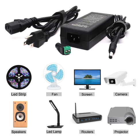 ADRESUNO 5V 10A power supply ws2812b-led-strip compatibility