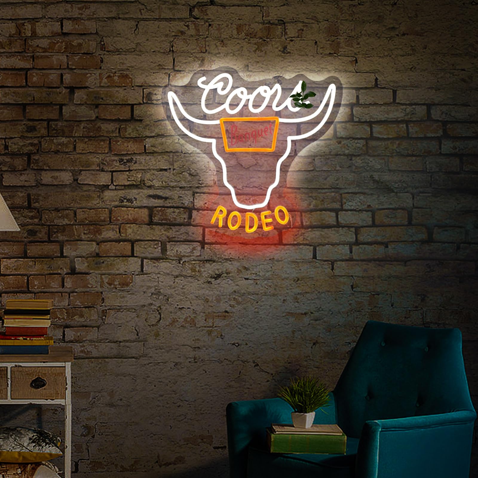 ADS JIE western neon sign creates vivid glow for nightlife spaces