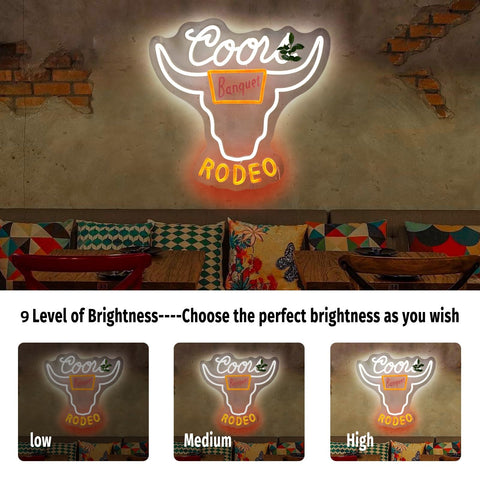 ADS JIE neon sign easy installation with included hardware