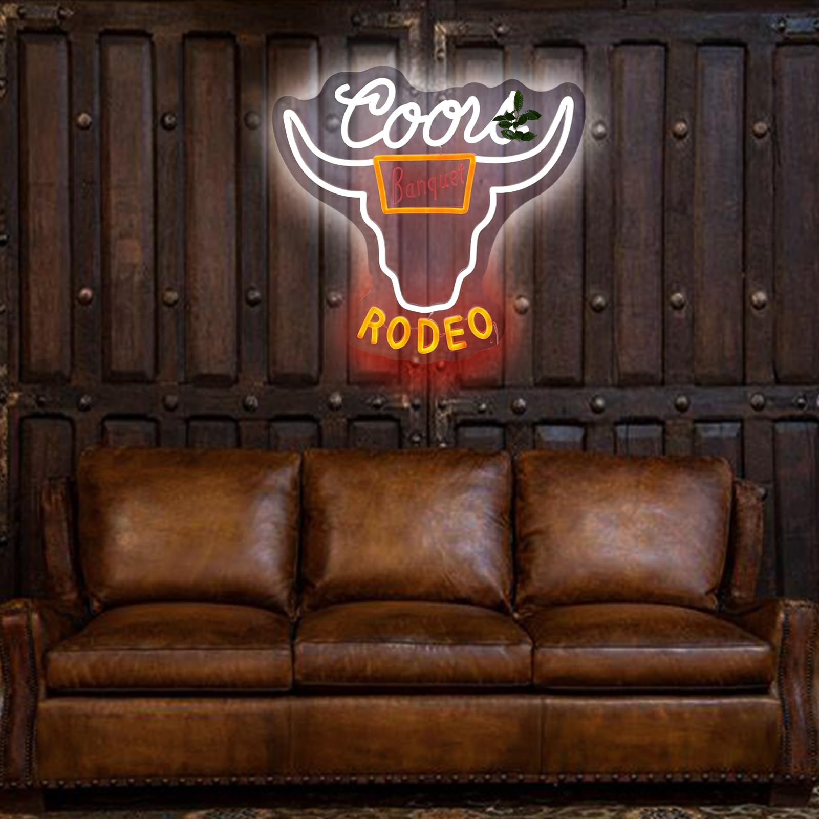 ADS JIE cow skull neon sign ideal for game rooms and man caves