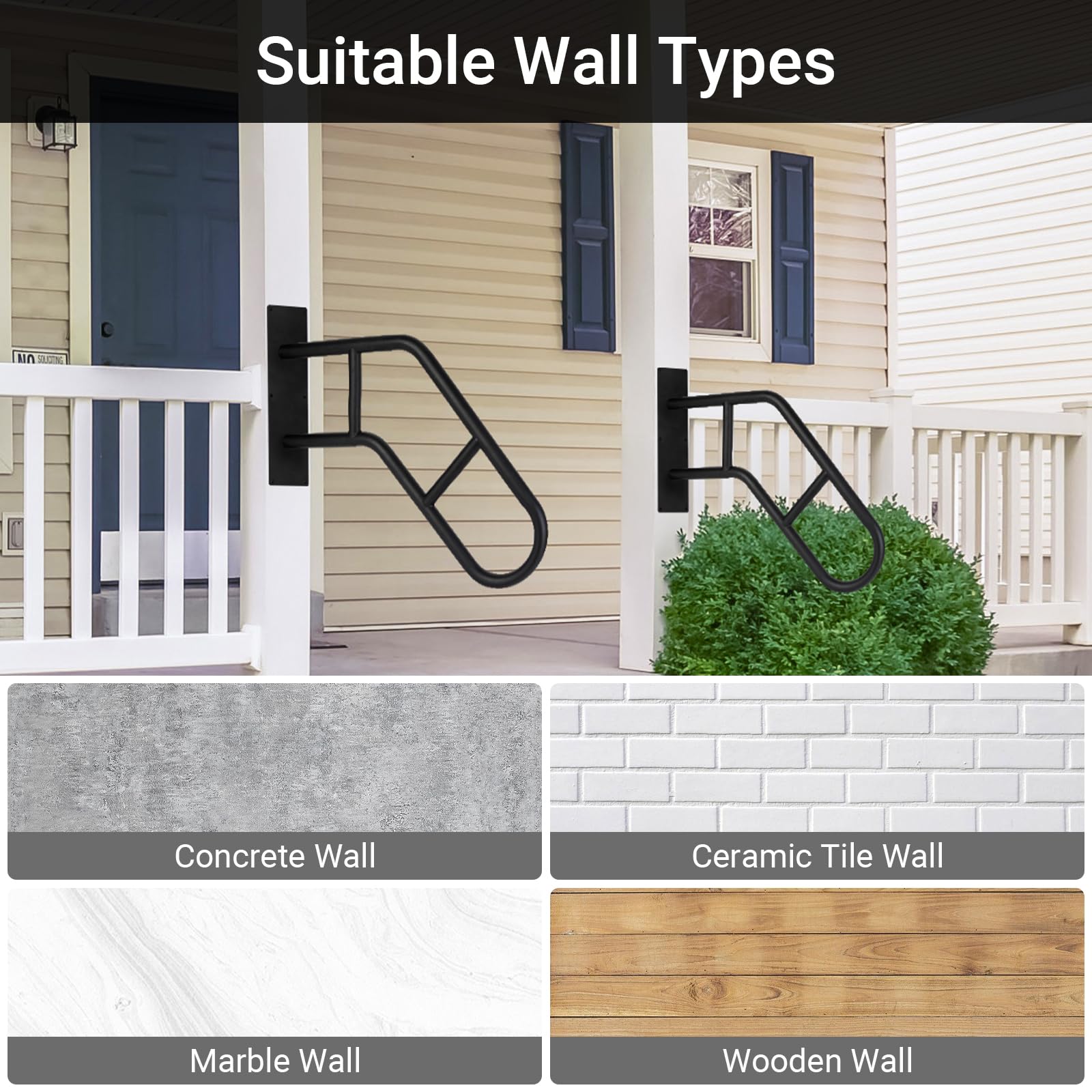 Aduanbang stair railing for porch and deck enhances grip and safety during daily use.
