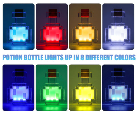 Adumtil potion bottle color-change LED light in green creates ambient decor