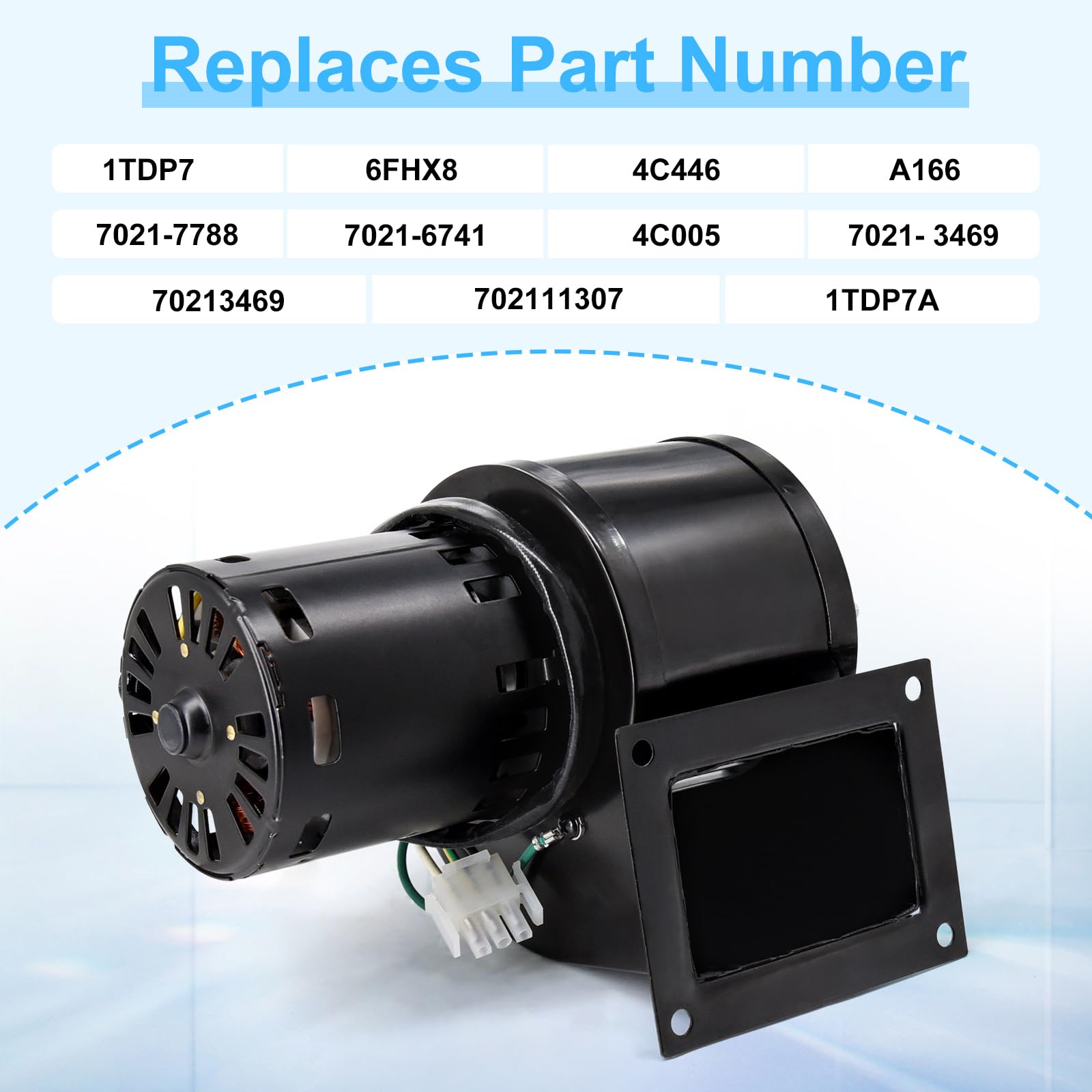 Adviace blower wiring harness with 3-pin Molex enables easy installation.