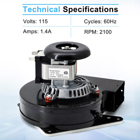 Adviace J238-112-11128 packaging-includes motor, housing, felt, blower wheel.