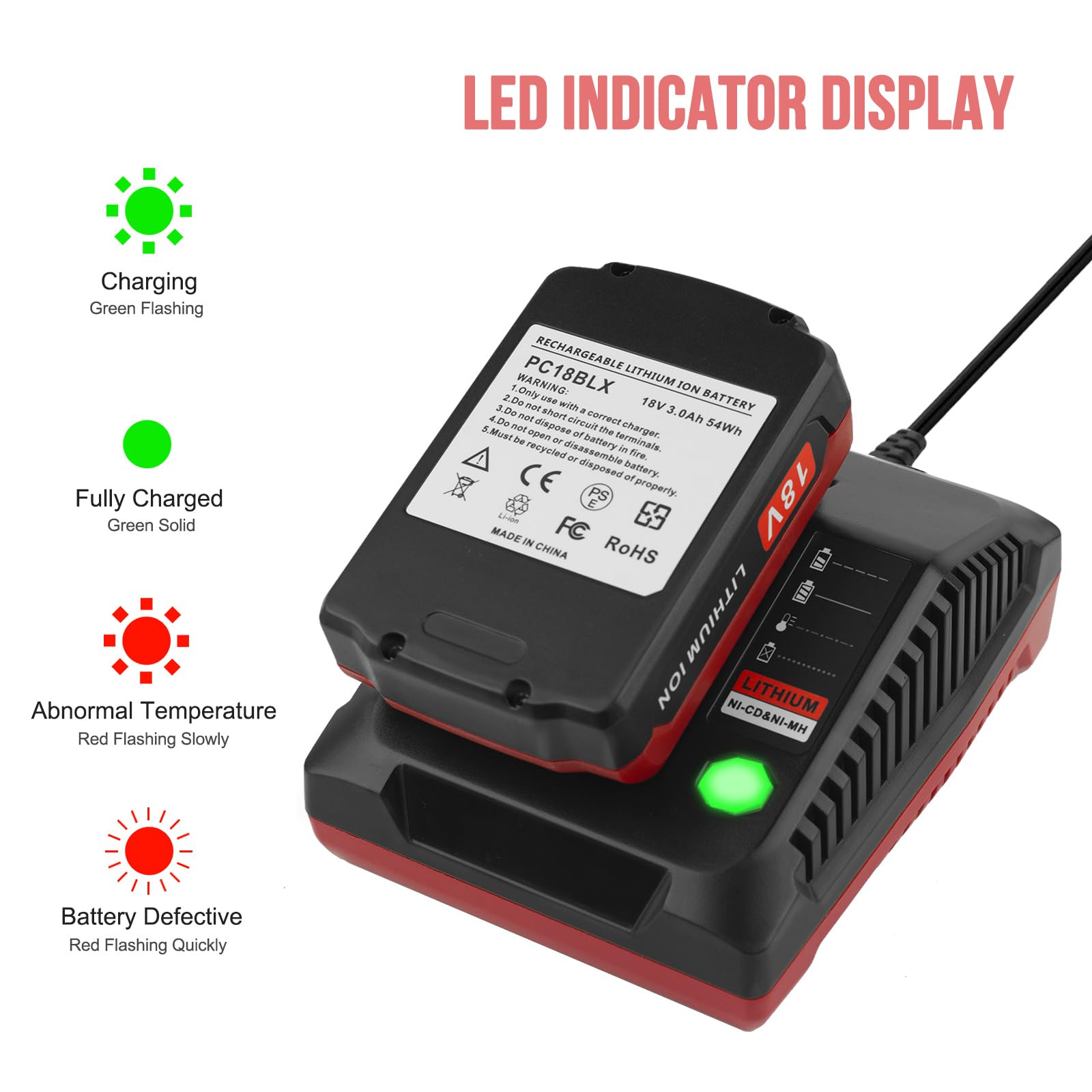 ADVTRONICS battery protection circuitry for safer power delivery during use.