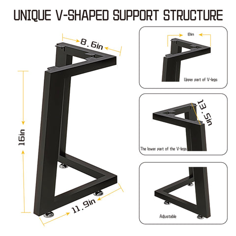 ADYLEGS adjustable leveling feet ensure balance on uneven floors.