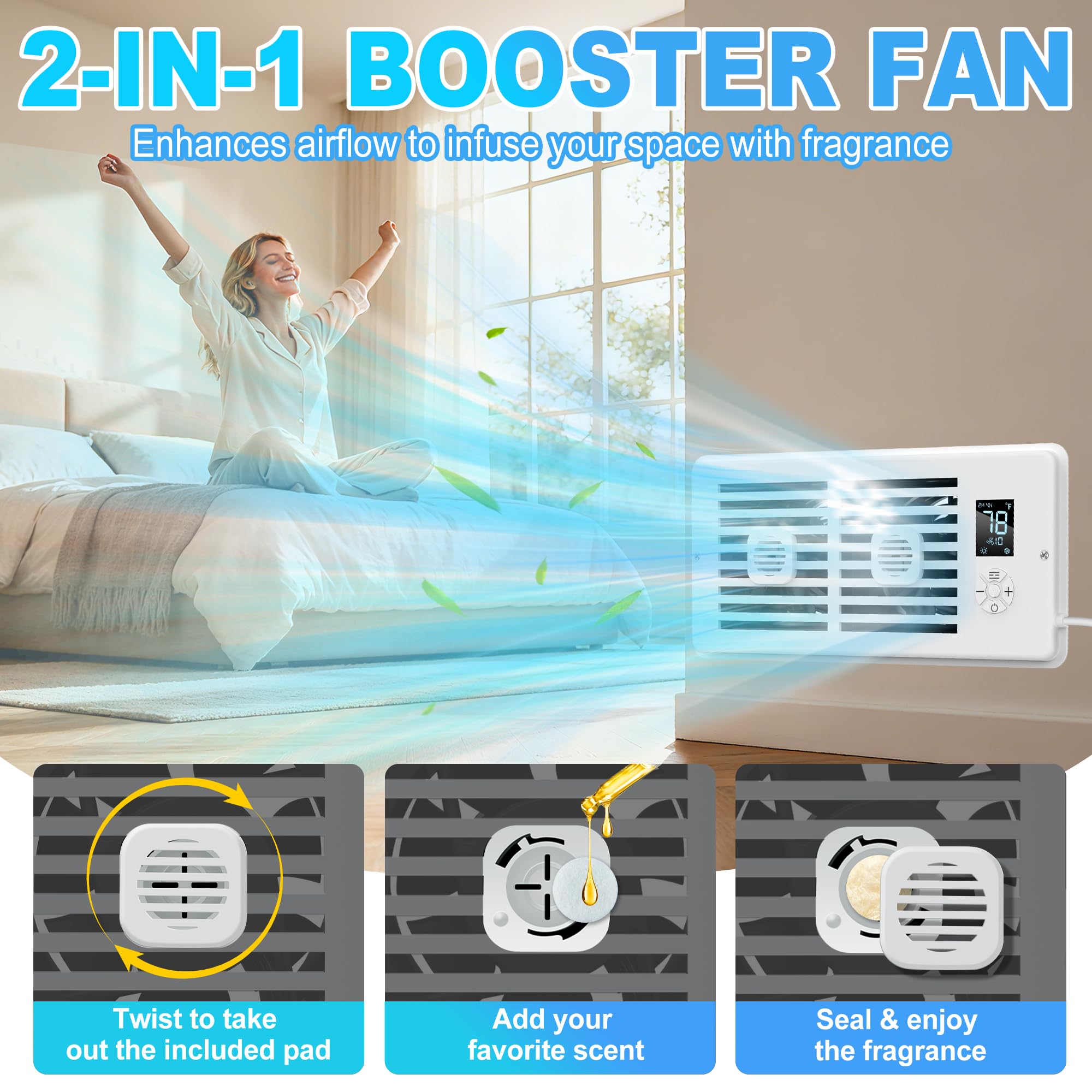 AearKing remote control enables easy 10-speed adjustment for comfort