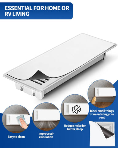 Aecsze vent cover used in an RV for consistent temperature control.