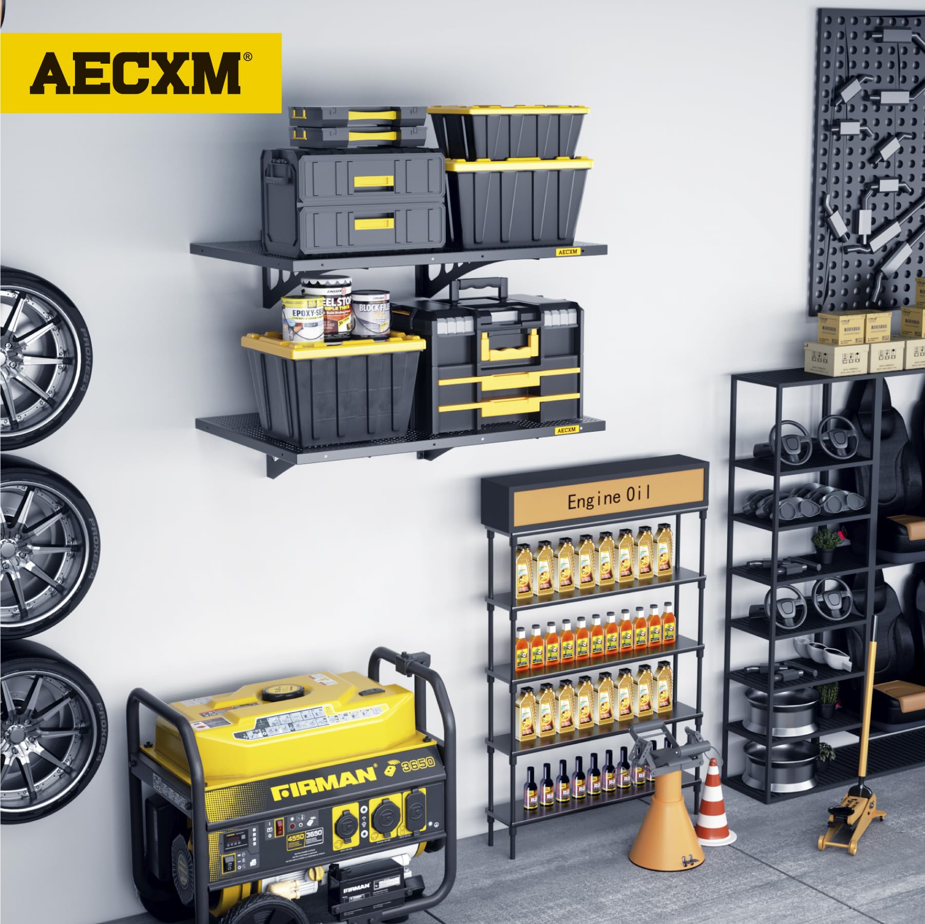Aecxm rail design sliding mechanism enables flexible stud placement.