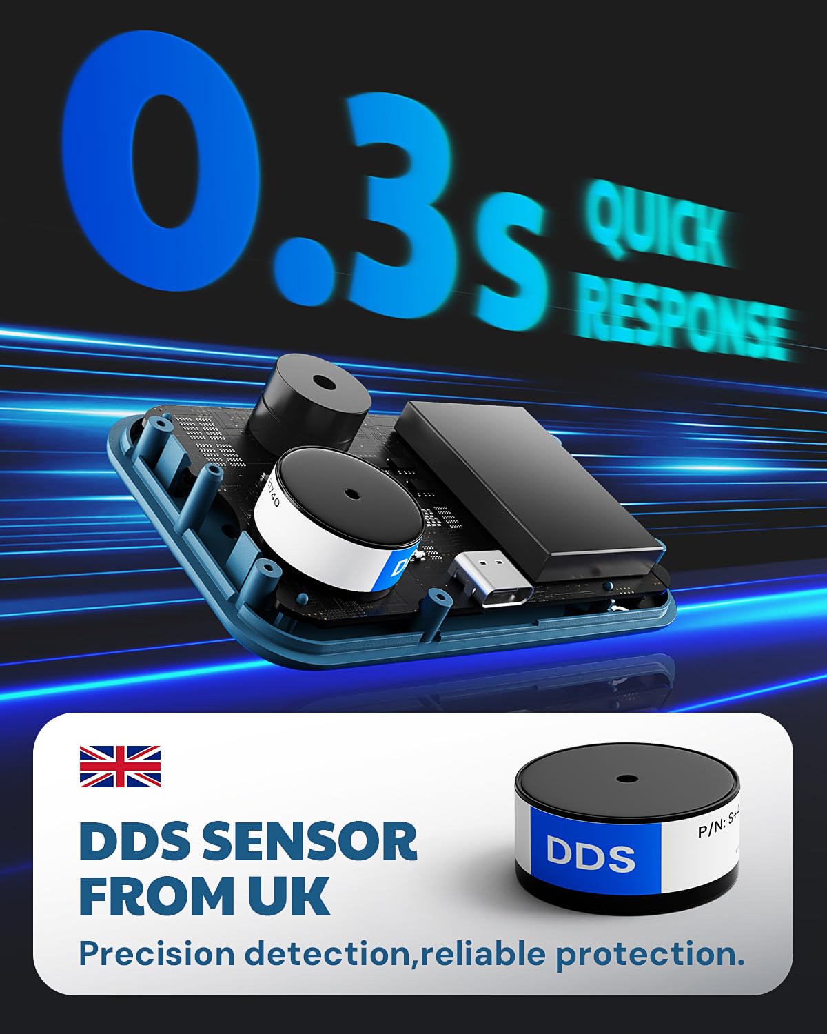 AEGTEST AGT-2309 CO detector on USB-C charging, long standby for camping