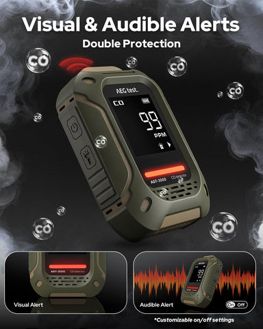 AEGTEST AGT-3000 used in camping for portable CO monitoring