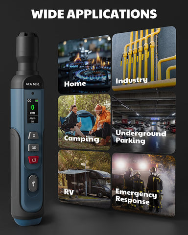 AEGTEST AGT-2459 alarm indicators alert with sound, light, and vibration