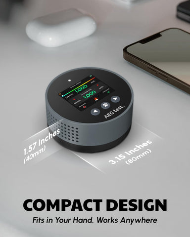 AEGTEST HOUND-1085 battery life display indicating long monitoring.