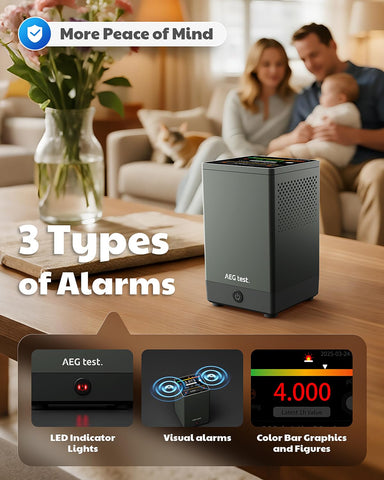 AEGTEST HOUND-2033 audible and visual alarms alert on level changes