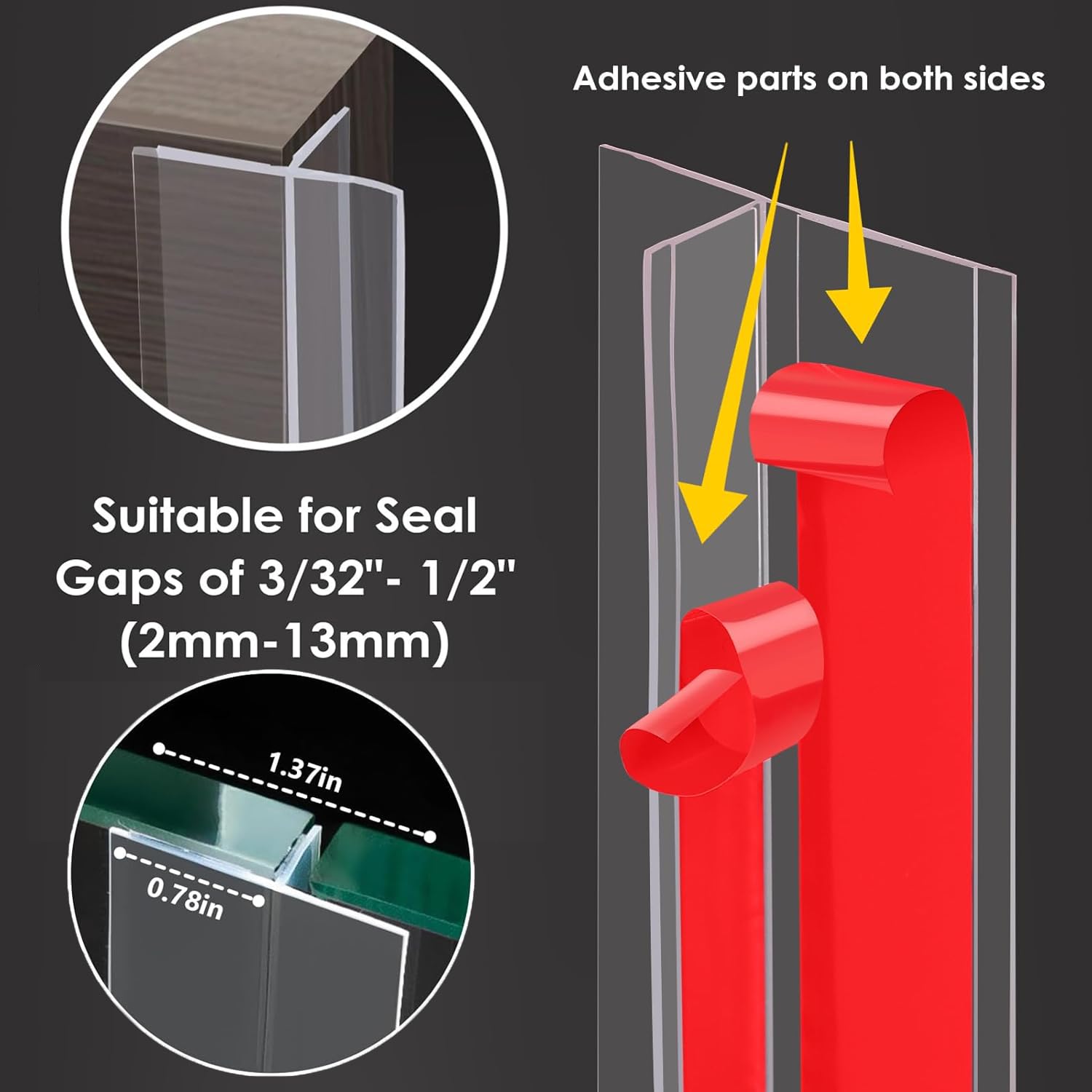 AEIOUD door gap seal between door and frame preventing dust intrusion and drafts.