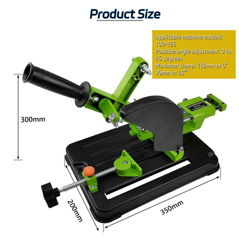 AeKeatDa 45-Degree Clamp Angle Grinder Holder top view highlights adjustment