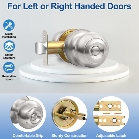 AEEKEL door knob with exterior emergency release hole for quick access