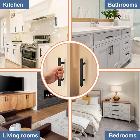AEEKEL easy-install cabinet pulls with two screw sizes