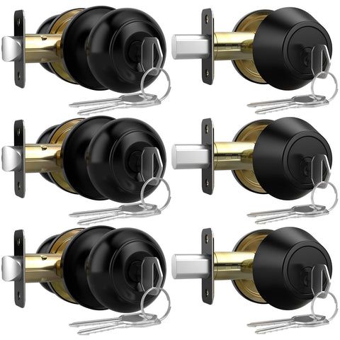 AEEKEL exterior knob with lock shows keyed-alike convenience for multiple entry points.