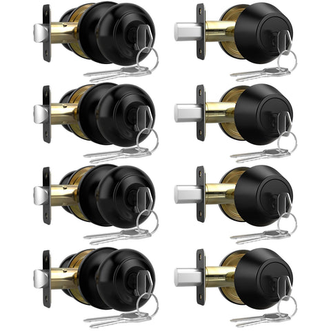 AEEKEL exterior knob with lock keyed alike for front doors, simplifying access.