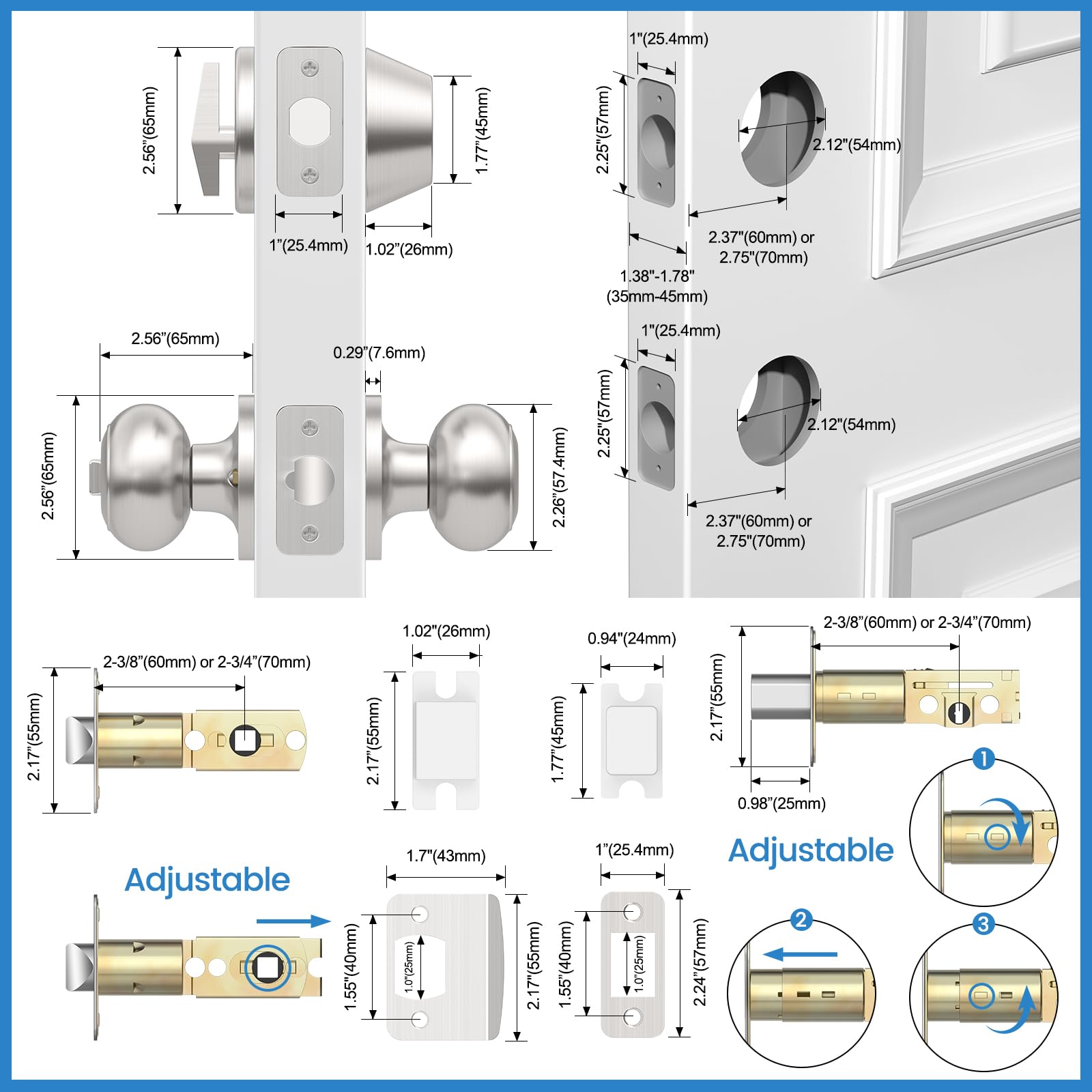Simple installation guide included with AEEKEL 4-pack