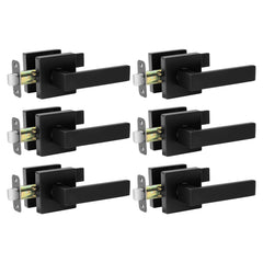 AEEKEL matte black interior door handle set for interiors, 6-pack, stylish and functional.