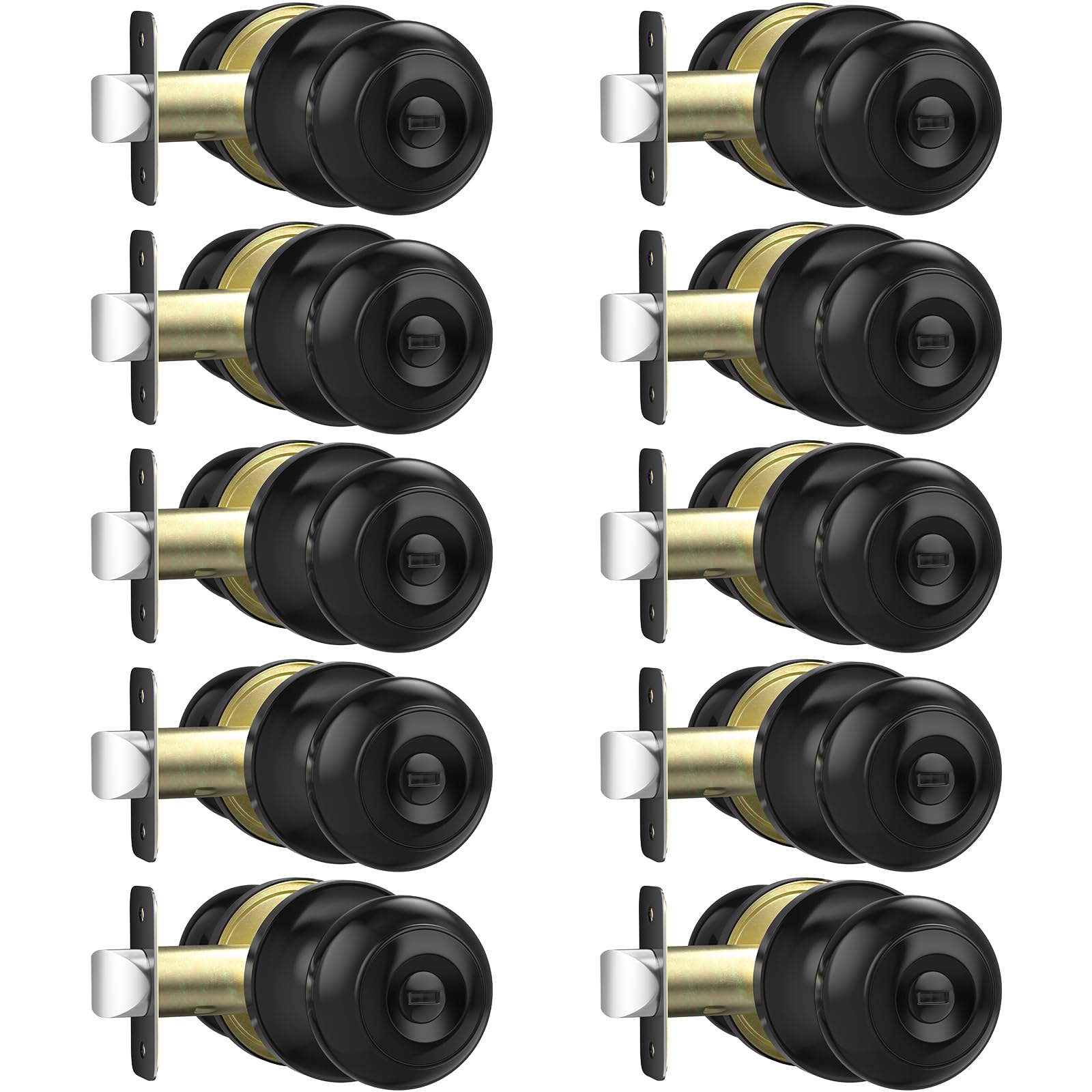 AEEKEL privacy door knob matte black for bedrooms with interior lock.