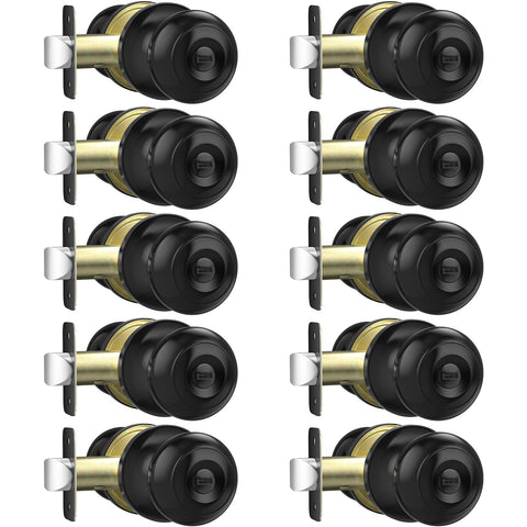 AEEKEL privacy door knob matte black for bedrooms with interior lock.