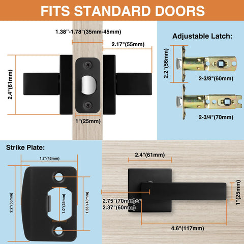 AEEKEL reversible design accommodates both right- and left-handed doors.