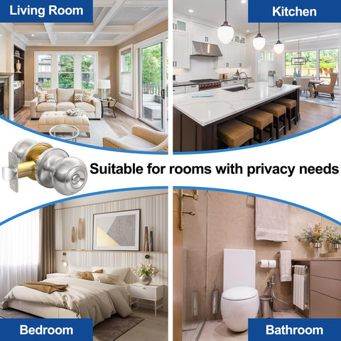 AEEKEL reversible privacy knob install for left or right doors