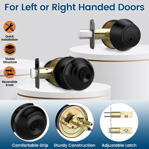 AEEKEL single cylinder deadbolt assembly for enhanced entry security