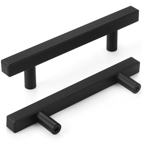 AEEKEL square matte black cabinet pull for modern kitchen upgrade