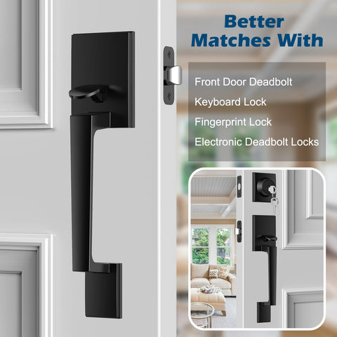 AEEKEL adjustable latch fits 60mm or 70mm backset for versatile installation.