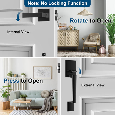 AEEKEL interior passage lever set enabling smooth, keyless door operation from inside.